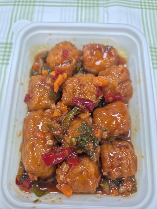 깐풍팝콘치킨강정 ( 어린이 반찬 )